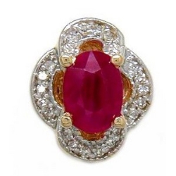 Y2360 14K RUBY & DIAMOND SLIDE 